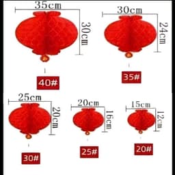 Combo 100 cái Đèn Lồng Nilong Trang Trí Tết , Cầu Tổ Ong Trang Trí Tết Kèm Đuôi 9