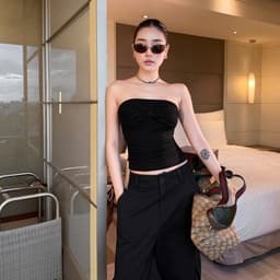 QUẦN LỬNG CHẤT ĐẸP Y HÌNH MÀU NÂU VÀ ĐEN mã 1911 8
