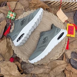 [Chính Hãng] Giày S-K-E Nam Slip-ins Không Cần Buộc Dây, Giày Sneaker Thể Thao Êm Chân Màu Xanh Bộ đội 3
