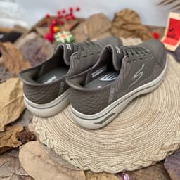 S-K-E GOwalk Slip-ins Nam Chính Hãng | Giày Thể Thao Nam Xám Đậm Đế Trắng, Êm Chân, Xỏ Nhanh, Đi Bộ Cao Cấp 5