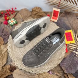 S-K-E GOwalk Slip-ins Nam Chính Hãng | Giày Thể Thao Nam Xám Đậm Đế Trắng, Êm Chân, Xỏ Nhanh, Đi Bộ Cao Cấp 4