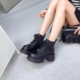 Giày bốt Martin nữ , kiểu dáng mới thu đông 2026 đế cao 6cm 5