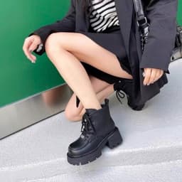 Giày bốt Martin nữ , kiểu dáng mới thu đông 2026 đế cao 6cm 2