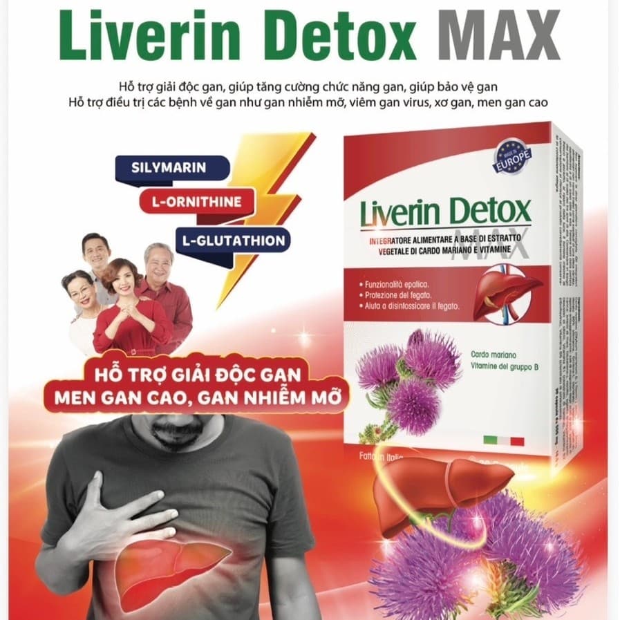 Liverin Detox MAX-HỖ TRỢ GIẢI ĐỘC GAN MEN GAN CAO,GAN NHIỄM MỠ giúp tăng cường chức năng gan (hộp 60 viên) MÈO MẬP SHOP 
