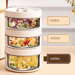 Hộp Đựng Cơm Giữ Nhiệt Kèm Túi 2 Tầng 4 Hộp Cơm Văn Phòng Cách Nhiệt Thép Không Gỉ Tiện Lợi 8