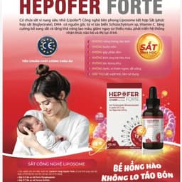 Hepofer Forte –0,5 ml mỗi ngày giúp bé hồng hào phát triển não bộ, hấp thu sắt sinh học vượt trội, không tan h[MÈO MẬP 1