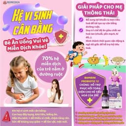 Bambini Men Vỉ Sinh 12 Chủng Dạng Giọt - Cên Bằng Đường Ruột, Giảm Táo Bón, Tăng Sức Đề Kháng Cho Bé. Bé khoẻ -Bụng Êm 4