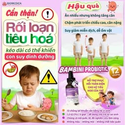 Bambini Men Vỉ Sinh 12 Chủng Dạng Giọt - Cên Bằng Đường Ruột, Giảm Táo Bón, Tăng Sức Đề Kháng Cho Bé. Bé khoẻ -Bụng Êm 6