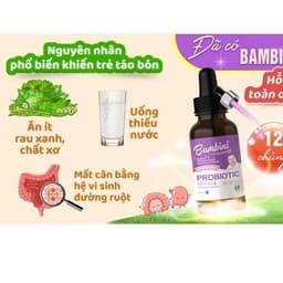 Bambini Men Vỉ Sinh 12 Chủng Dạng Giọt - Cên Bằng Đường Ruột, Giảm Táo Bón, Tăng Sức Đề Kháng Cho Bé. Bé khoẻ -Bụng Êm 7