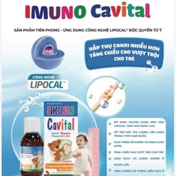 CANXI SINH HỌC IMUNO CAVITAL CÔNG NGHỆ LIPOCAL™ HẤP THỤ CANXI NHIỀU HƠN - TĂNG CHIỀU CAO VƯỢT TRỘI CHO TRẺ 1