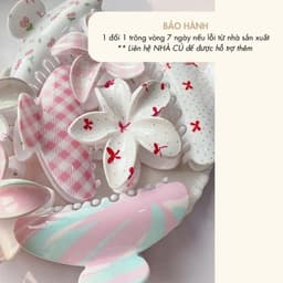 Hộp Kẹp Tóc Hoa Sứ In 3D NHÀ CÚ Kẹp Bấm Càng Cua Phong Cách Nhật 6194 2
