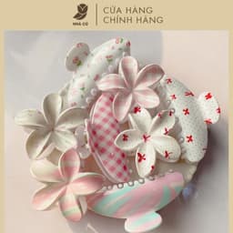 Kẹp Tóc Hoa Sứ In 3D NHÀ CÚ Kẹp Bấm Càng Cua Phong Cách Nhật 6194 1