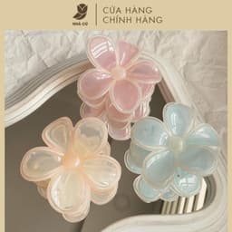 Kẹp Tóc Hoa Sứ In 3D NHÀ CÚ Kẹp Bấm Càng Cua Phong Cách Nhật 6194 5