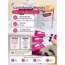 [Date 3/2028] Sữa Tăng Đề Kháng Moroka Lactoferrin Synbiotics giảm ốm vặt hộp 100g (2g x 50 Gói) 8