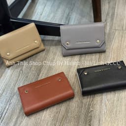 Ví Gấp 3 Da Xước 2 Đinh CLS Ví Mini 3