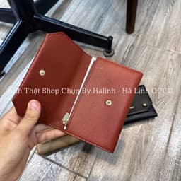 Ví Gấp 3 Da Xước 2 Đinh CLS Ví Mini 6