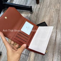 Ví Gấp 3 Da Xước 2 Đinh CLS Ví Mini 5