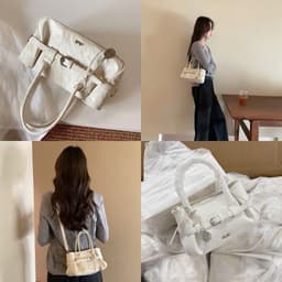 CHSK New - Túi Đeo Chéo Xách Tay Dáng HoBo Nhúm Tag Xu 6