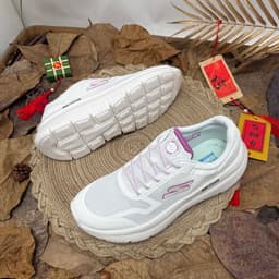 [Chính Hãng] Giày Thể Thao Nữ S-K-E Max Cushion Trắng Phối Hồng, Đế Êm Nhẹ, Thoáng Khí, Đi Bộ Chạy Bộ Hằng Ngày 4