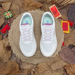 [Chính Hãng] Giày Thể Thao Nữ S-K-E Max Cushion Trắng Phối Hồng, Đế Êm Nhẹ, Thoáng Khí, Đi Bộ Chạy Bộ Hằng Ngày 2