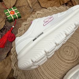 [Chính Hãng] Giày Thể Thao Nữ S-K-E Max Cushion Trắng Phối Hồng, Đế Êm Nhẹ, Thoáng Khí, Đi Bộ Chạy Bộ Hằng Ngày 5