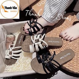 (G0348)Cao gót mũi tròn 3 phân dây phối khoá kẹp ngón êm _Thanh Vân Shoes 2