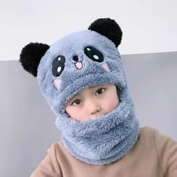 Mũ Lông Tai Gấu 3in1 Cho Bé Từ 2-8 Tuổi 5