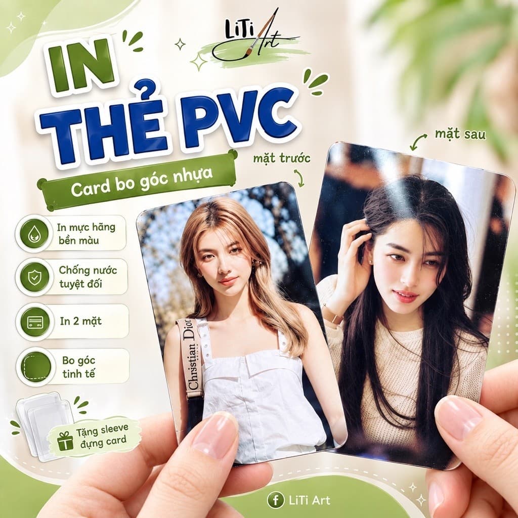 HỎA TỐC HN- In thẻ nhựa PVC, card bo góc loại dày 85*54mm, thẻ nhân viên, card in hình theo yêu cầu. chống nước bền đẹp
