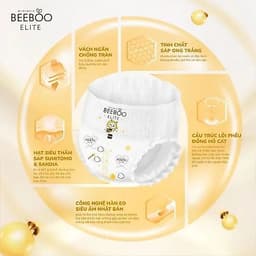 Combo 2 Bịch Bỉm Dán/ Bỉm Quần Beeboo Elite Thương Nhật Bản, Mềm Mịn, Thấm Hút 1500ml, Đủ Size XS/S/M/L/XL/2XL/3XL 2
