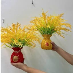 séc Bình cả hoa lúa thần tài trang trí bàn thờ, bàn làm việc 3