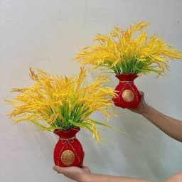 séc Bình cả hoa lúa thần tài trang trí bàn thờ, bàn làm việc 2