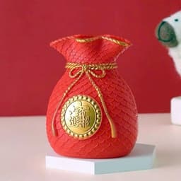 séc bình kèm hoa hình túi tiền chiêu tài lộc 2