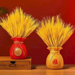 séc bình kèm hoa hình túi tiền chiêu tài lộc 5