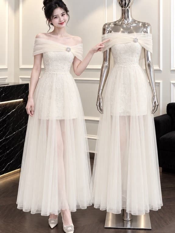 Xukadress - Váy ren dáng dài dự tiệc cao cấp sang xịn