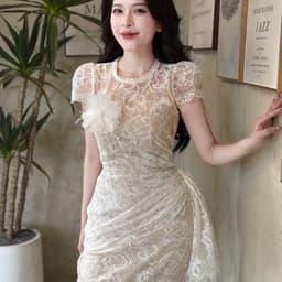 ĐẦM BODY REN DỰ TIỆC XÉO TÀ XUKADRESS 5