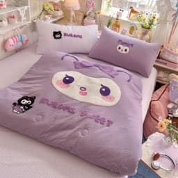Bộ ga gối chăn trần bông 4 món,thêu nổi hoạ tiết xinh xắn,vải đũi hàn mát mềm mịn 5