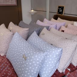 Vỏ gối Đũi Linen mát mịn hoạ tiết hoa nhí xinh xắn,kích cỡ 48x72 3