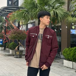 Áo Khoác Bomber DSQ Nam Nữ Khóa Zip Bạc Phối Khóa 2 Bên Túi Hộp Chất Liệu Gió 2 Lớp Phong Cách Trẻ Trung Ấm Áp 1