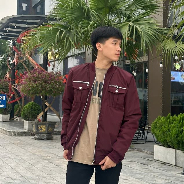 Áo Khoác Bomber DSQ Nam Nữ Khóa Zip Bạc Phối Khóa 2 Bên Túi Hộp Chất Liệu Gió 2 Lớp Phong Cách Trẻ Trung Ấm Áp