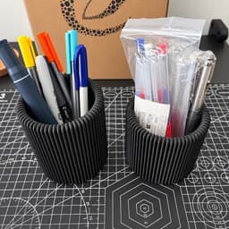 Hộp Đựng Bút Để Bàn In 3D, Hộp Cắm Bút Kẻ Sọc Đựng Văn Phòng Phẩm 2