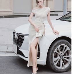Xukadress - Váy ren kem zẻ tà – đầm đi tiệc sang chảnh –tôn dáng – ren mềm cao cấp, sang trọng  ✨ 7