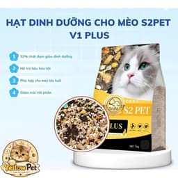[ 5kg Chính Hãng ] Hạt Thức Ăn Cho Mèo S2Pet V1Plus Mix Topping Hỗ Trợ Tăng Cân, Mượt Lông, Giảm Mùi | Yellow Pet 3