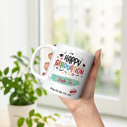 (custom tên+trường) Ly cốc sứ GRADUATION - YES, I DID quà tặng tốt nghiệp nam nữ ý nghĩa phong cách dễ thương đơn giản 7