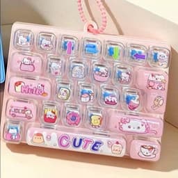 (Tặng stiker b3) Đồ Chơi Bàn Phím 26 Ô Giảm Căng Thẳng Tăng Phong Cách Thiết Kế Tháo Rời Nút Móc Trang Trí Dễ Thương 8