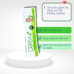 Siro ho bổ phế Lapota hộp 20 gói - Hỗ trợ giảm ho, giảm đờm, giảm đau rát họng, viêm họng, viêm phế quản 6