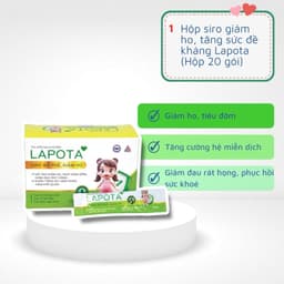 Siro ho bổ phế Lapota hộp 20 gói - Hỗ trợ giảm ho, giảm đờm, giảm đau rát họng, viêm họng, viêm phế quản 4