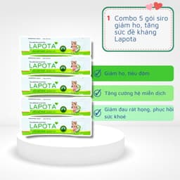 Siro ho bổ phế Lapota hộp 20 gói - Hỗ trợ giảm ho, giảm đờm, giảm đau rát họng, viêm họng, viêm phế quản 5