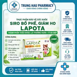 Siro ho bổ phế Lapota hộp 20 gói - Hỗ trợ giảm ho, giảm đờm, giảm đau rát họng, viêm họng, viêm phế quản 1
