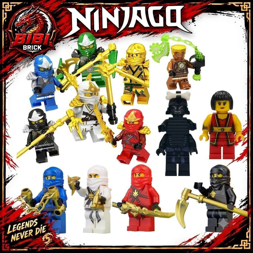 Tổng Hợp Mô Hình Lắp Ghép Nhân Vật Minifigures Ninjago Zx,Pilot,Seasson 1