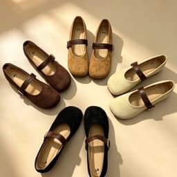 Giày búp  bê chất liệu da lộn mềm êm chân (Form chuẩn) Mã g1 1
